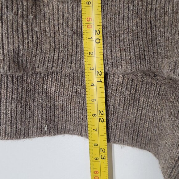 Zara Brown Italian Yarn Knitted  Pullover Sweater Lightweight Long Sleeve Medium - Picture 7 of 9